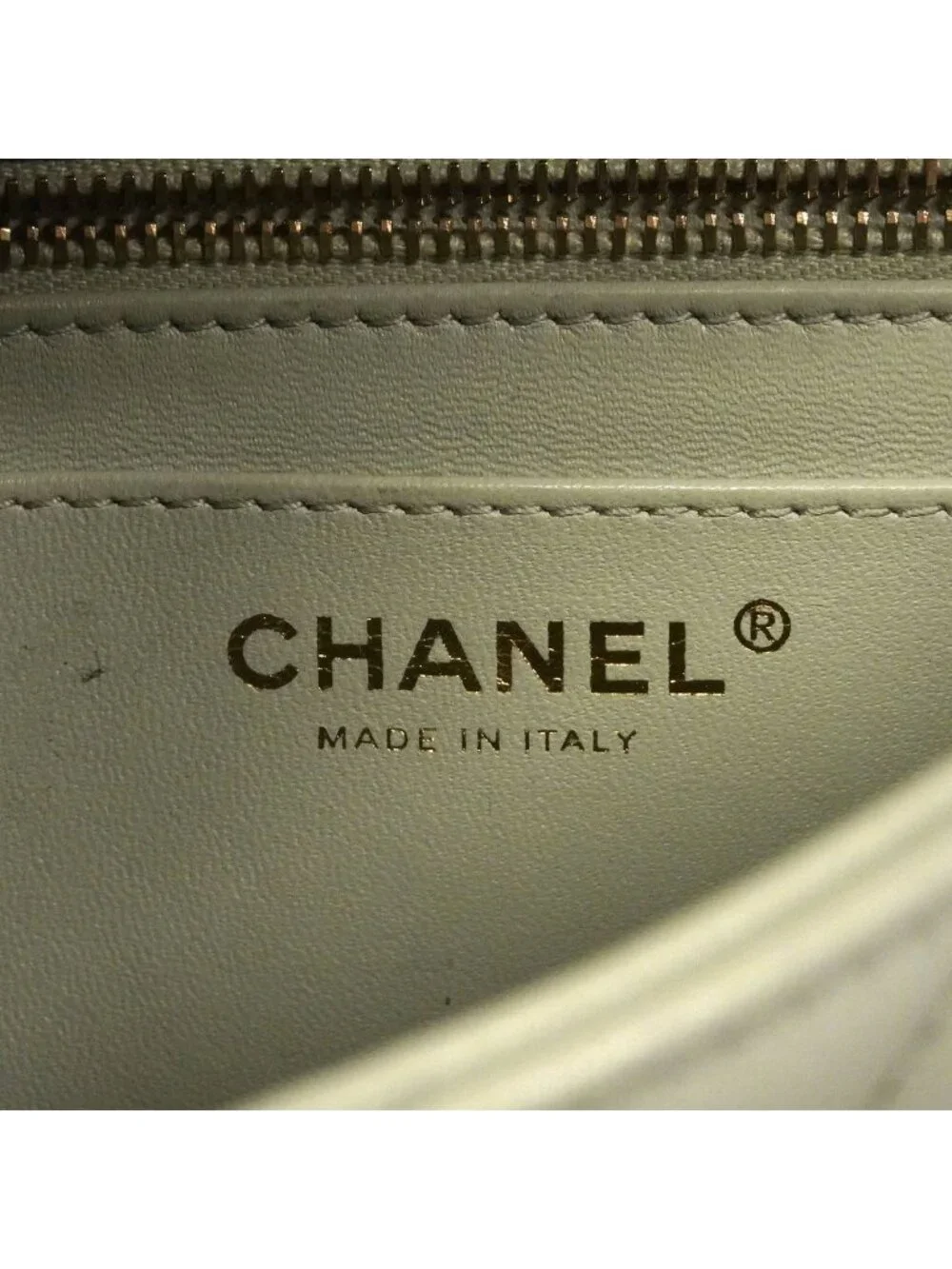 Chanel Shoulder Bag Mini Quilted Lambskin Green Champagne Gold